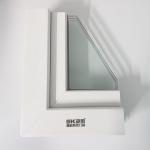 GKBM 65 Extrusion UPVC Casement Window Profiles Structural Components