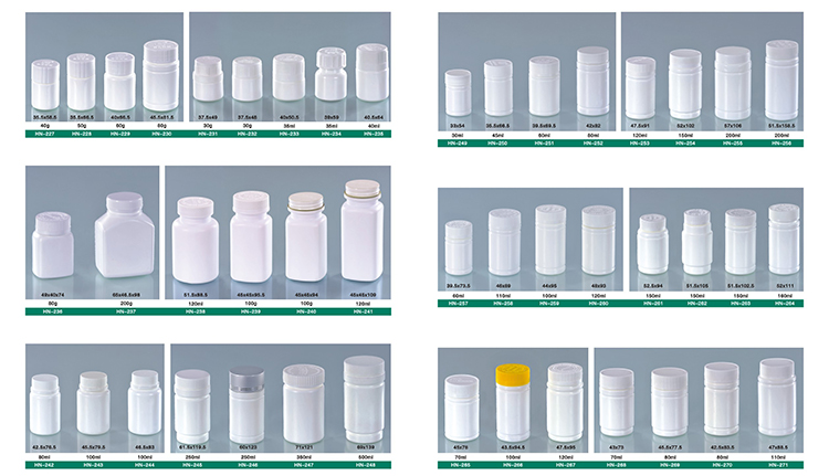 Small Capacity 50cc HDPE Sterile Square Plastic Bottle with Screw Cap Customized