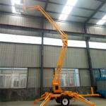 Trailer Mounted Access Platform Articulating Boom Lift 500kg Loading