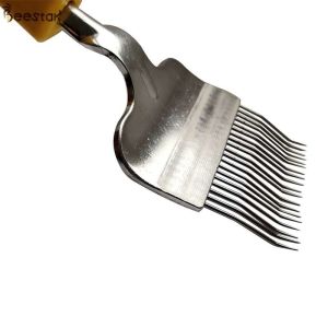 Durable Yellow Hive Tools stainless steel Honey Uncapping fork with plastic