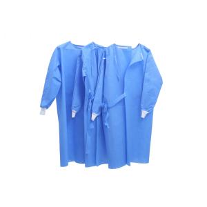 China Sterile cuff on wrist SMS 40g/M2 Disposable Surgeon Gown factory