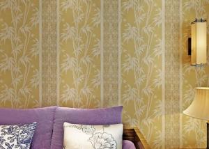 China 0.53*10 Living Room Asian Inspired Wallpaper / Asian Themed Wallpaper Beige Color factory
