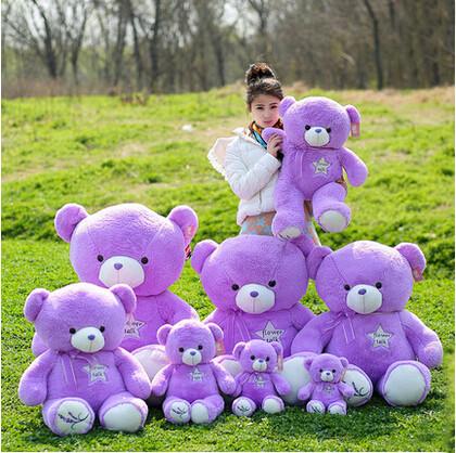 China Large Jumbo Lavender Purple Teddy Bear 30cm 45cm 60cm 100cm 120cm factory