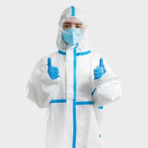 China Waterproof Disposable Protective Suits , Virus Protective Clothing CE Certificate factory