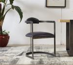 Single Genuine Leather Dining Room Chairs Metal Frame Home / Hotel Furniture