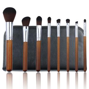 China Classical Makeup Brush Set Burlywood Color High Gloss Copper Premium Brushes factory
