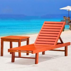 China Beach Chair Solid Wooden Outdoor Furniture Folding Recliner Sofa For Hotel Swimming Pool factory