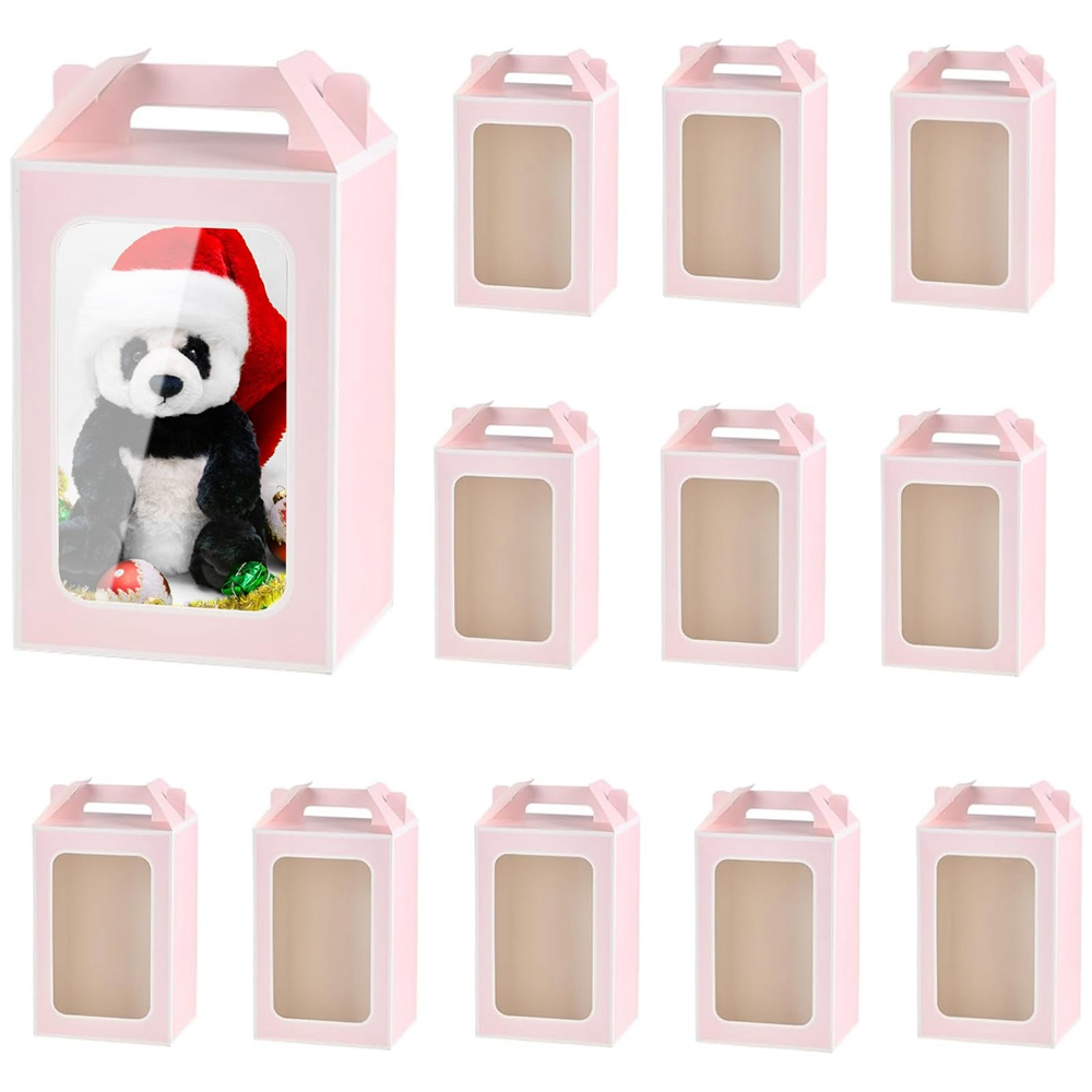 Custom Folding Paper Box With Handle And Clear Window Front L*W*H cm For Candle Packaging