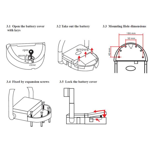 IP 68 Grade Car Park Blocker / Automatic Parking Lock Anti Press Aluminium Housing