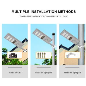 Outdoor Waterproof Smart Solar Street Light 180lm/W with Auto Dimming All-in-One