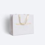 Customer's Logo Retail Boutique Shopping Gift Luxury White Paper Bag with