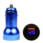 Two-in-one metal material car charger quick charge 3.0+5v 2.4a
