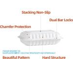 Clamshell Food Containers, Shrink Wrap 50 Pack 9 X 6 Inch 28 OZ Plastic Hinged
