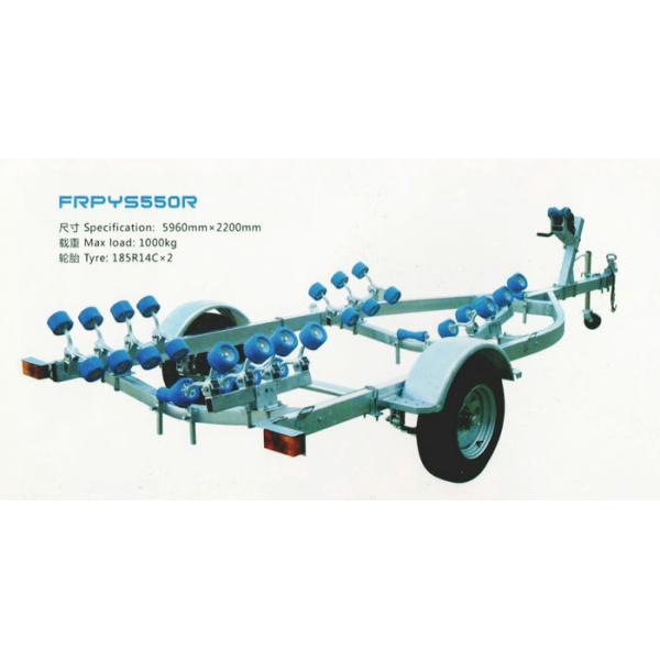 Fiber Reinforced Polymer RIB Boat Trailer Single Shaft 5.96*2.2m