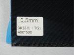 Abrasion-Resistant Twill Glossy Carbon Fiber Plate thickness 0.5mm with 3K