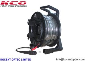 China CPRI 100m Armored Outdoor Fiber Optic Patch Cable 4.8mm G657A Rooling Car Cable Drum for Military factory