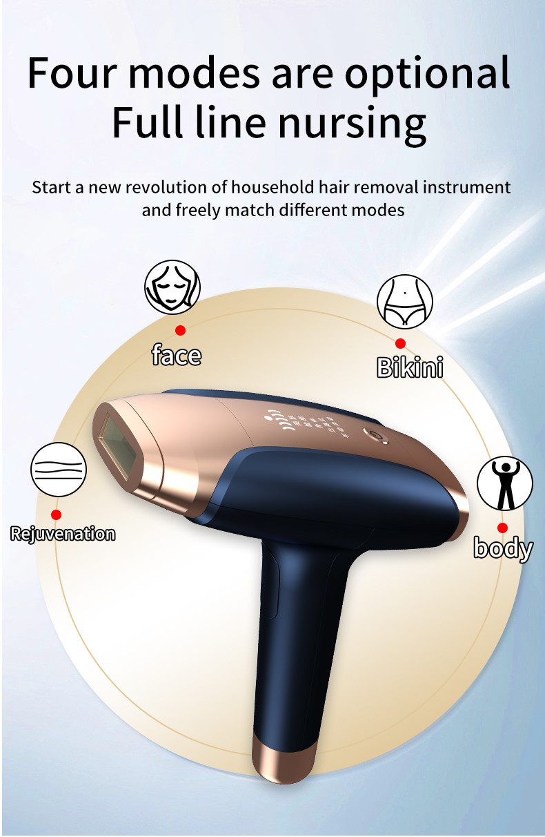2023 Amazon Hot Selling Ipl Hair Removal Unlimited Shot Ice Cool Ipl Laser Hair Epilator