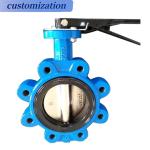 Normal Temperature Gas Media Pneumatic Ductile Iron Flange Soft Seal Butterfly