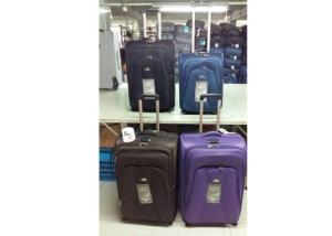 China Two Big Wheels Eva Trolley Luggage , 4 Pieces 600D Two Tone Twill Suitcase Set factory
