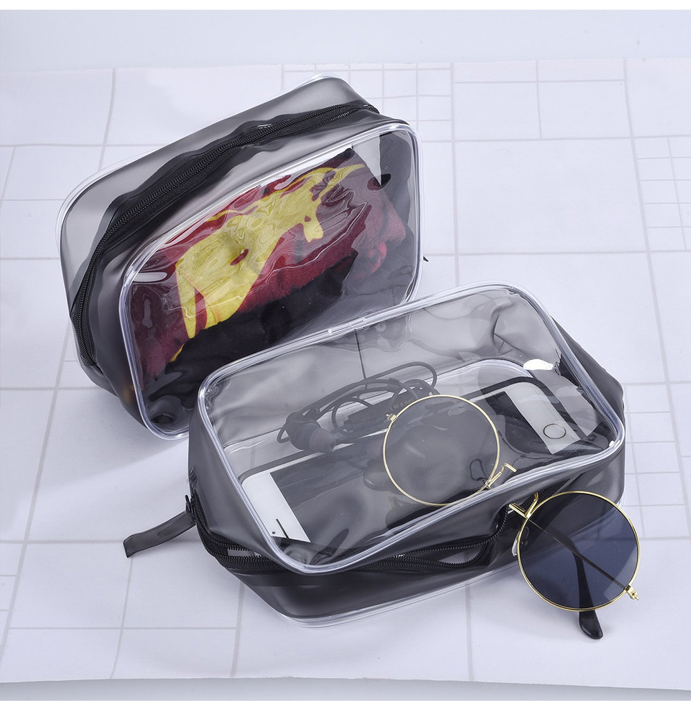 Men PVC Travel Carry On Cosmetic Makeup Bag