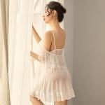 Lace Thin Style Home Clothes Sexy Nightdress Plus Size Silky Lace Women Lingerie