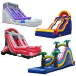 Jumper House With Pool Inflatable Water Slide 40 Ft Mini Triangle Bounce House
