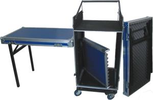 China Red/Black/Orange 16U Standard Rack Flight Case With 2pcs Of Stand And Table factory