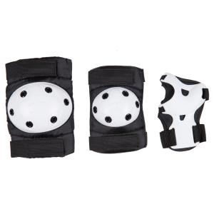 China 210D Nylon Fabric PP Cap Kids Roller Skate Pads Black factory