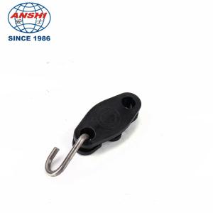 China FTTH leather wire rope clamp leather wire hook S-shaped fixing butterfly fiber optic hook leather wire rope clamp factory