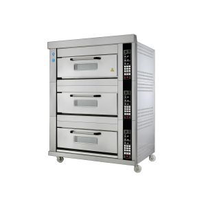 SS Automatic Gas Bread Oven 3 Decks 6 Trays Computer Version Adjustable