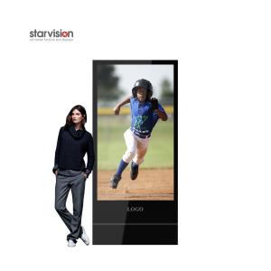 China Indoor Digital Advertisement Display Floor Stand 75inch Android Network 4G factory