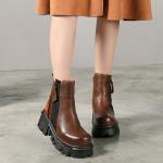 S204 Manufacturers autumn and winter thick-soled high-heeled simple fashion all