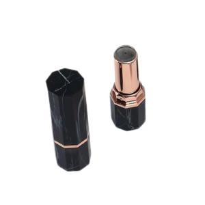 China Elegant Sexangle Plastic Lipstick Cases Empty Cosmetic Container in Black or White factory
