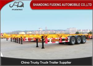 China BPW / FUWA Axle Skeleton Chassis Container Trailer 20ft 40ft Dimension factory