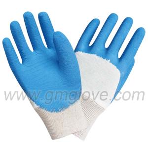 China Latex Dipped Safety Gloves,Knitted Wrist factory
