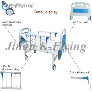 China Cold Rolled Steel Portable 1 Crank Hospital Bed Manual Folding factory