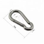Heavy Industry 8mm Stainless 304/316 Outdoor Chain Safety Spring Clip Carabiner