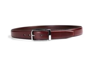 China Brown 140CM Mens Leather Dress Belt With Alloy Pin Buckle factory