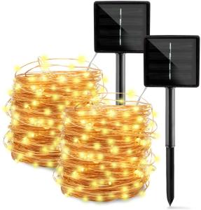 China Waterproof Copper 8 Modes 72ft 200 LED Solar String Lights factory
