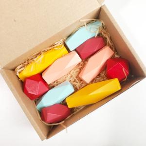 China Hand Eye Coordination Training Coloured Wooden Blocks Early Education factory
