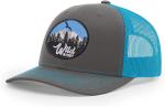 Two Tone 6 Panel Trucker Hats Plain Vintage Embroidered Printed Logo