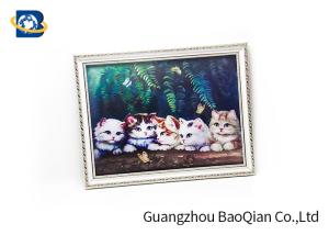 China House Wall Printing 3D Lenticular Pictures Cute Cat / Panda Animal Flip Image factory