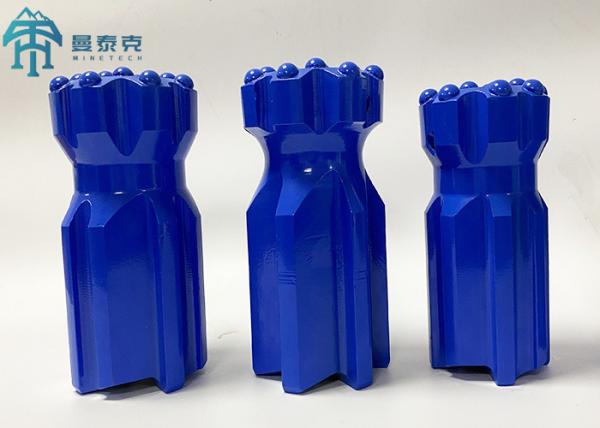 Long Skirt T51 R38 Retractable Blast Hole Drill Bits , Ballistic Rock Mining