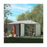 Outdoor Storage Tools Shed Large Size 8x10FT Metal House with 66.5" Height Steel