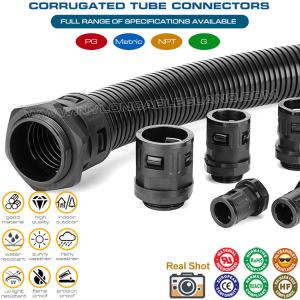 China M12-M63 Metric Conduit Connectors, Straight Flexible Conduit Fittings Plastic Conduit Glands for Hose Tubes AD10-AD54.5 factory