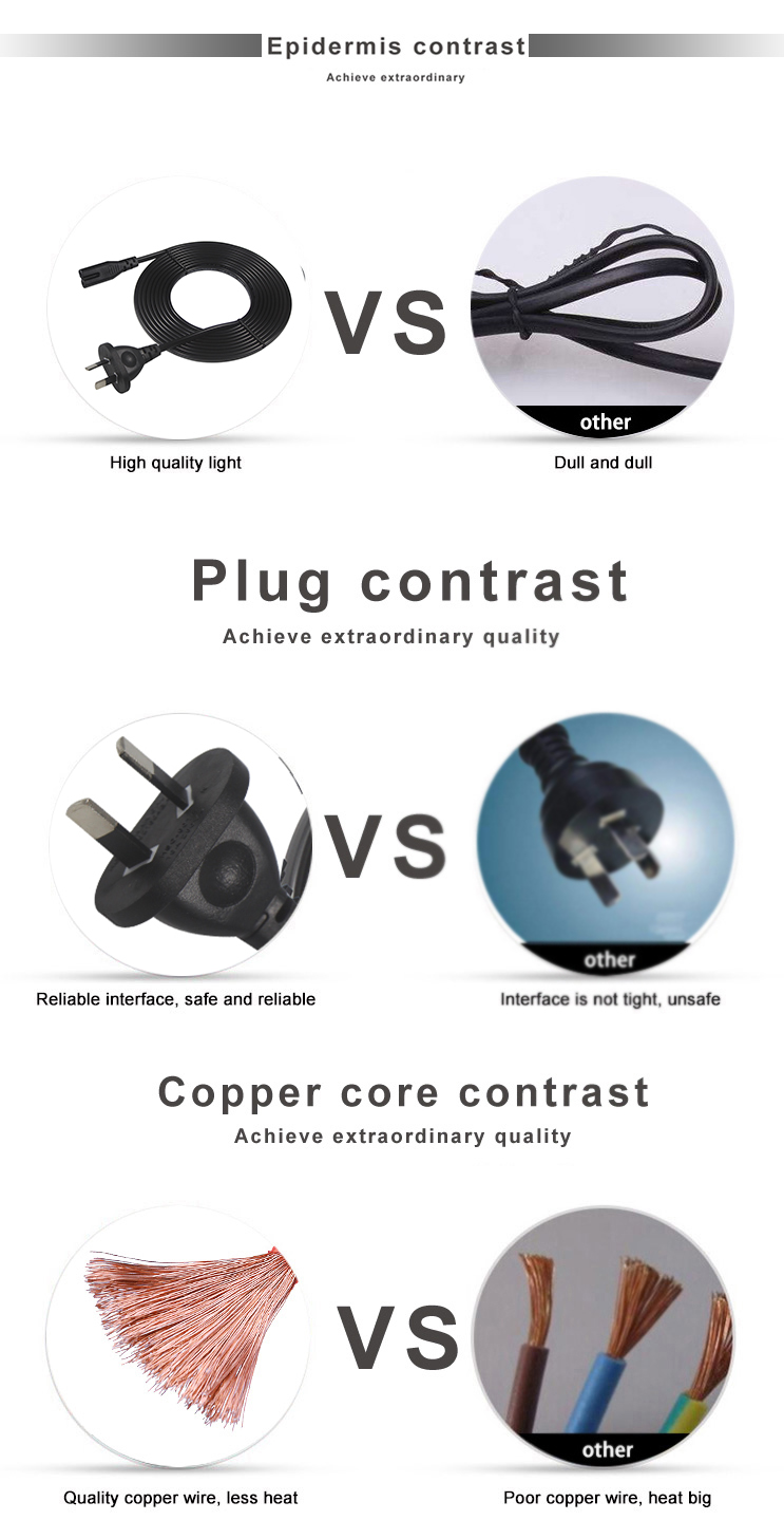 SAA IEC C7 Power Cord 2m AU 2-Pin to C7 Connector 250V