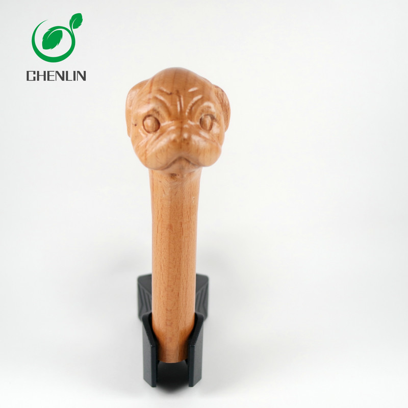 Holographic Animal Wooden Umbrella Handle Head Pantone Color Code Available