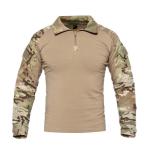 Long Sleeve Military T Shirts All Weather Defense Multi Pockets Without Limiting