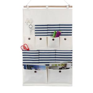 China Puting hanging storage bag pockets organizer door wall chest holder customized blue factory