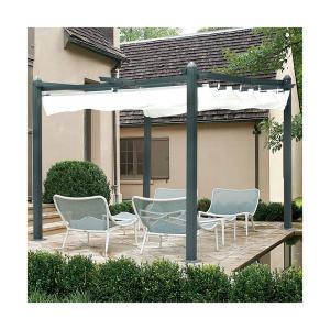 China Anthracite RAL7016 Aluminum Louver Pergola , Outdoor Patio Cover factory